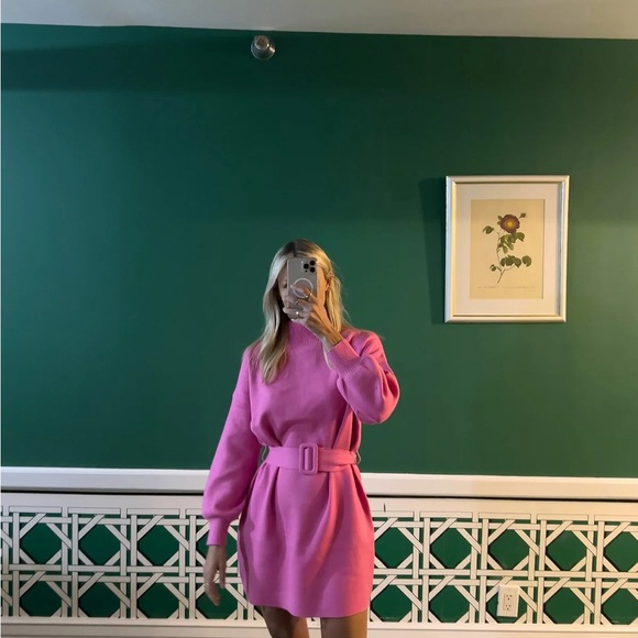 New Yellow the Label Coco Pink Mini Dress - Picture 3 of 4